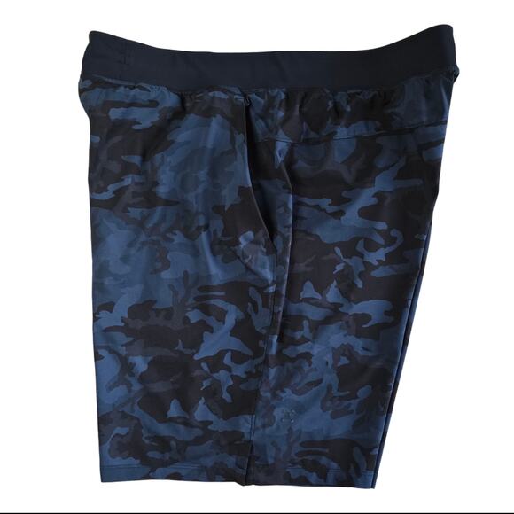 Lululemon T.H.E. Short Size XL Blue Camo Linerless 9" Lightweight Stretch Gym - Picture 8 of 8